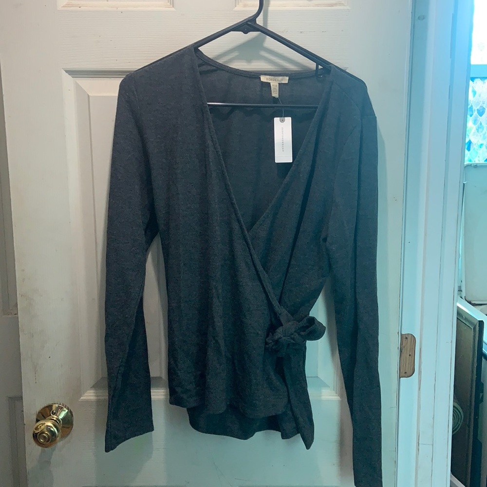 bordeaux wrap sweater